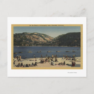 Postal Los bañistas y los bañistas en la playa