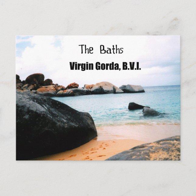 Postal Los Baños, Virgin Gorda B.V.I. (Anverso)