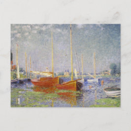 Postal Los barcos rojos de Claude Monet en Argenteuil (18