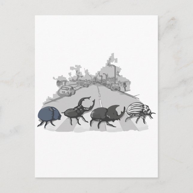 Postal Los Beatles (Anverso)