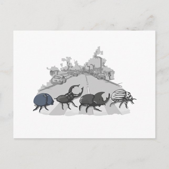 Postal Los Beatles (Anverso)