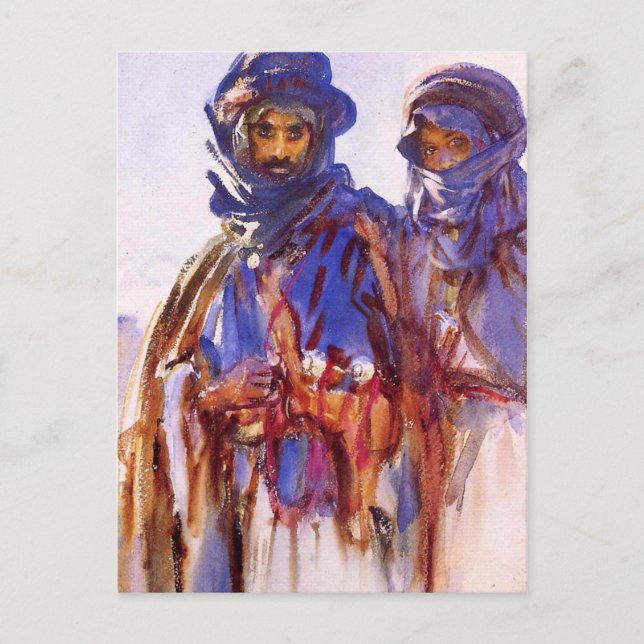 Postal Los beduinos de John Singer Sargent (Anverso)