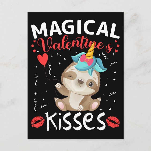 Postal Los besos mágicos de San Valentín (Anverso)