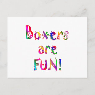 Postal Los boxeadores son divertidos