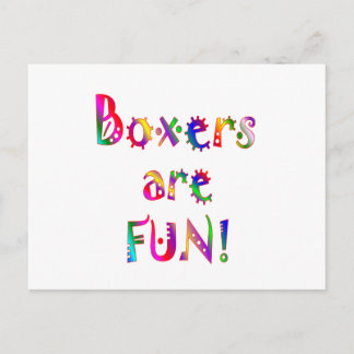 Postal Los boxeadores son divertidos