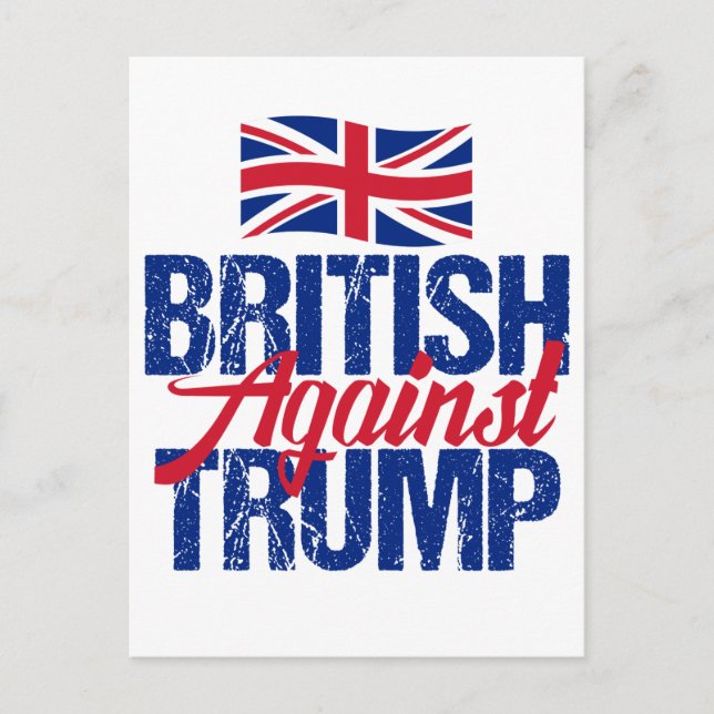Postal Los británicos contra Trump (Anverso)