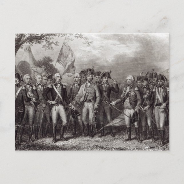 Postal Los británicos entregan sus brazos (Anverso)