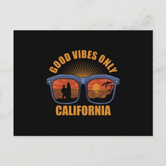 Postal Los Buenos Vibes Son Sólo Surf De Surf De Californ (Anverso)