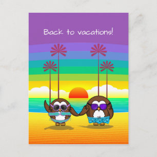 Postal los búhos vuelven de vacaciones!