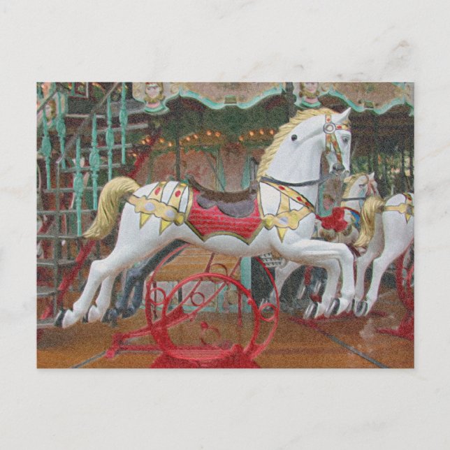 Postal Los caballos van de vuelta (Anverso)