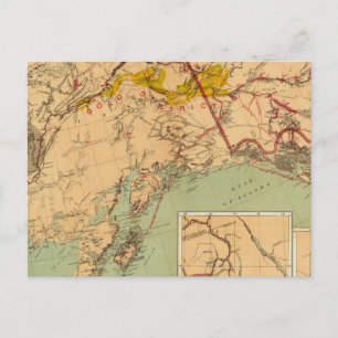 Postal Los campos de oro y carbón de Alaska