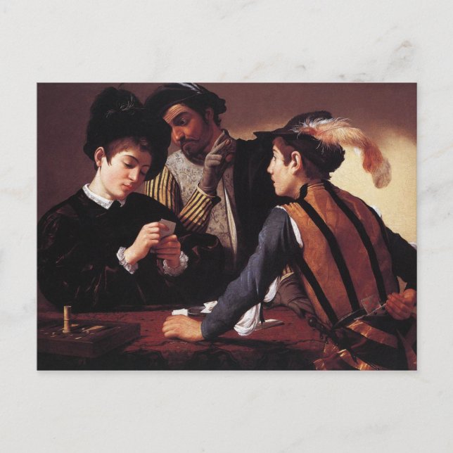 Postal Los cardsharps (Anverso)