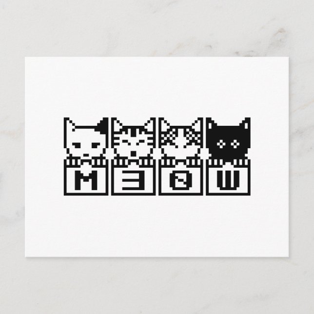 POSTAL LOS CATS M30W DE 8 BITS (Anverso)