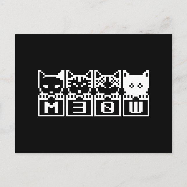 POSTAL LOS CATS M30W DE 8 BITS (Anverso)