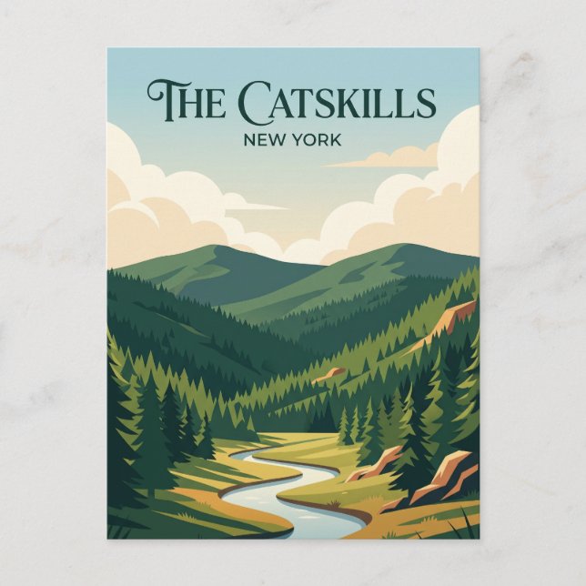Postal Los Catskills Nueva York (Anverso)