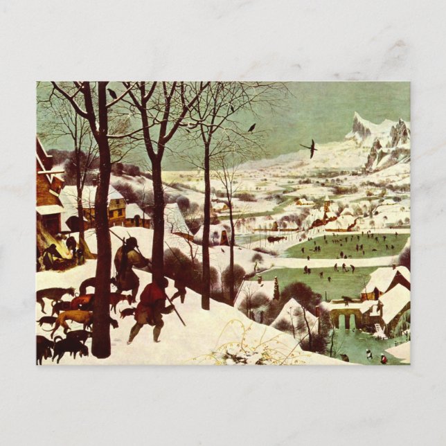 Postal Los cazadores en la nieve - 1565 (Anverso)