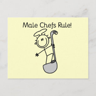 Postal Los chefs hombres mandan