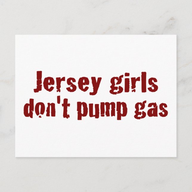 Postal Los Chicas De Jersey No Bombardean Gas (Nuevo) (Anverso)