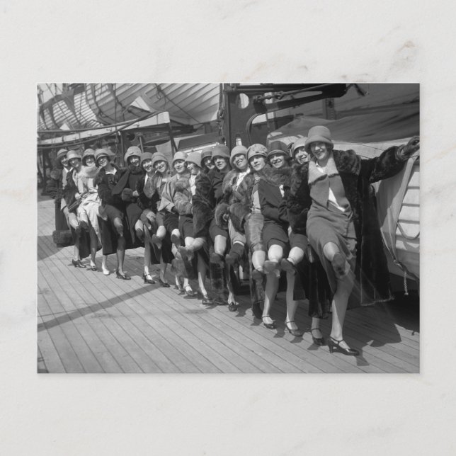 Postal Los Chicas de Tiller, a principios del siglo XX (Anverso)