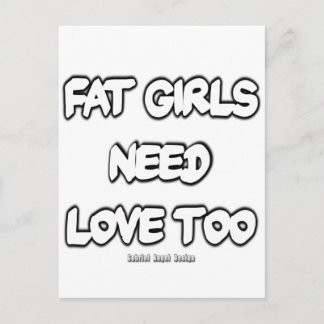 Postal Los Chicas gordos también necesitan amor