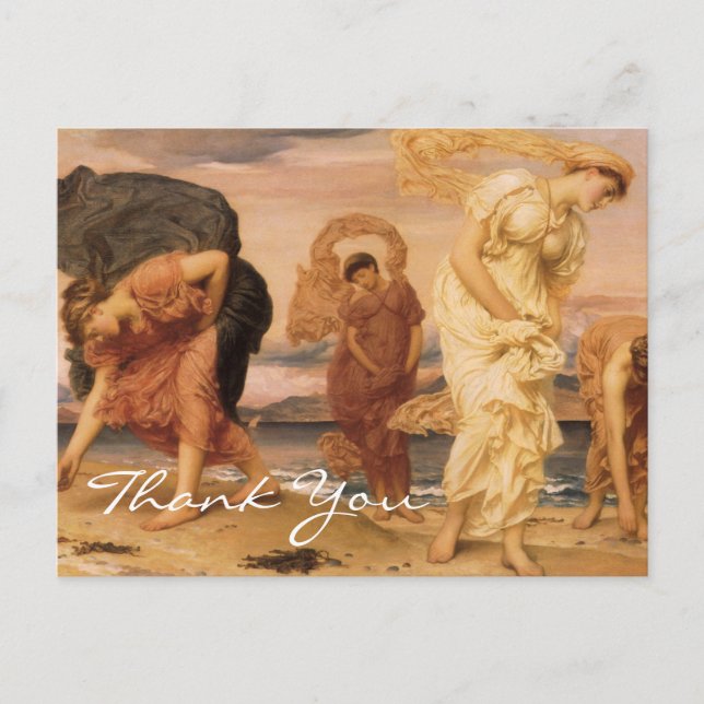 Postal Los Chicas griegos de Leighton (Anverso)