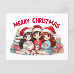 Postal Los Chicas gustos quieren una feliz Navidad