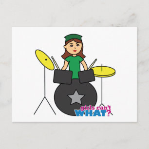 Postal ¿Los chicas no pueden QUÉ? Diseño personalizado Co