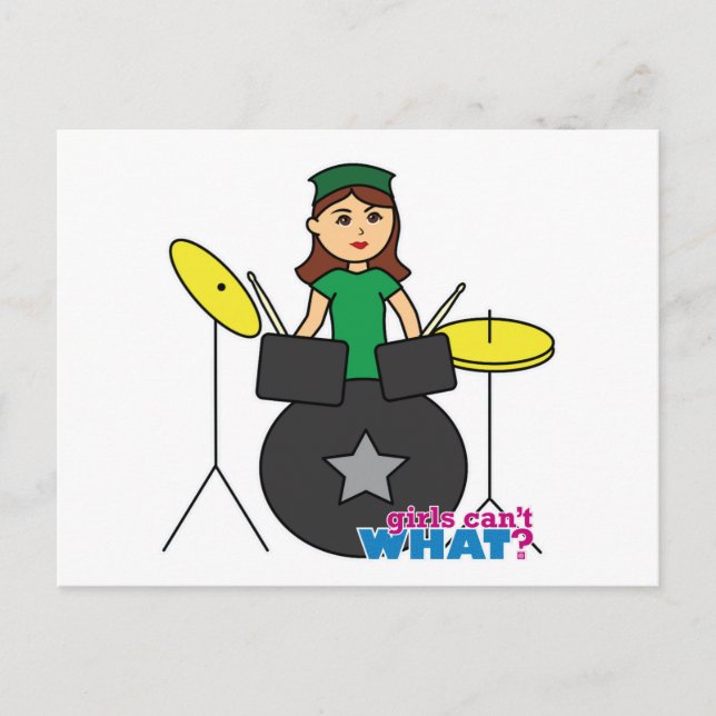 Postal ¿Los chicas no pueden QUÉ? Diseño personalizado Co (Anverso)