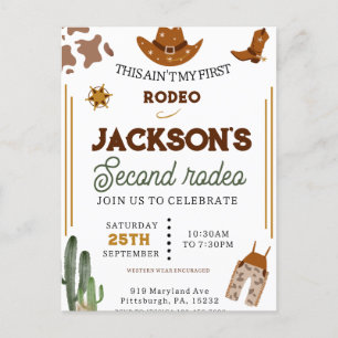 Postal Los chicos no son mi primer Rodeo Cowboy segundo c