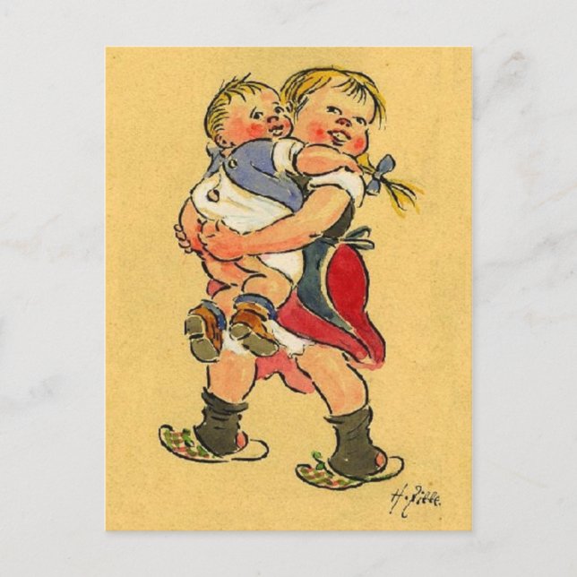 Postal Los chicos son ligeros - Zille (Anverso)