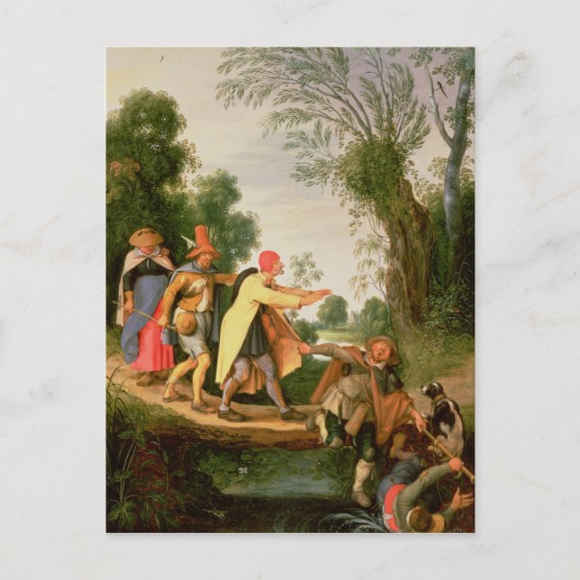 Postal Los ciegos conducen a los ciegos (Anverso)