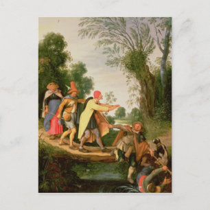 Postal Los ciegos conducen a los ciegos