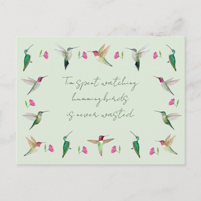 Postal Los colibríes de Anna (Anverso)