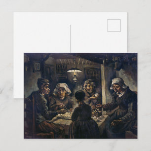 Postal Los comedores de patatas Van Gogh