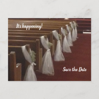 Postal Los compañeros de iglesia decorados para una boda