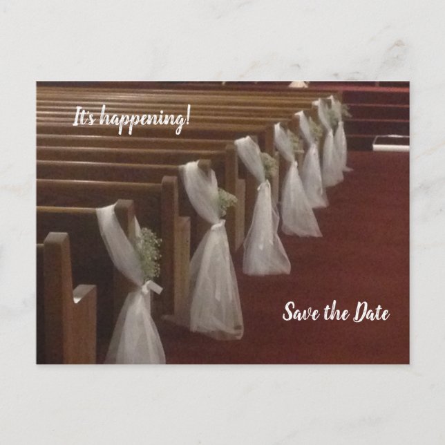 Postal Los compañeros de iglesia decorados para una boda  (Anverso)