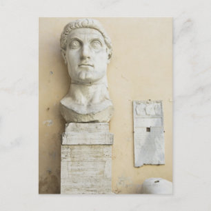 Postal Los componentes de una estatua gigante del Emperad