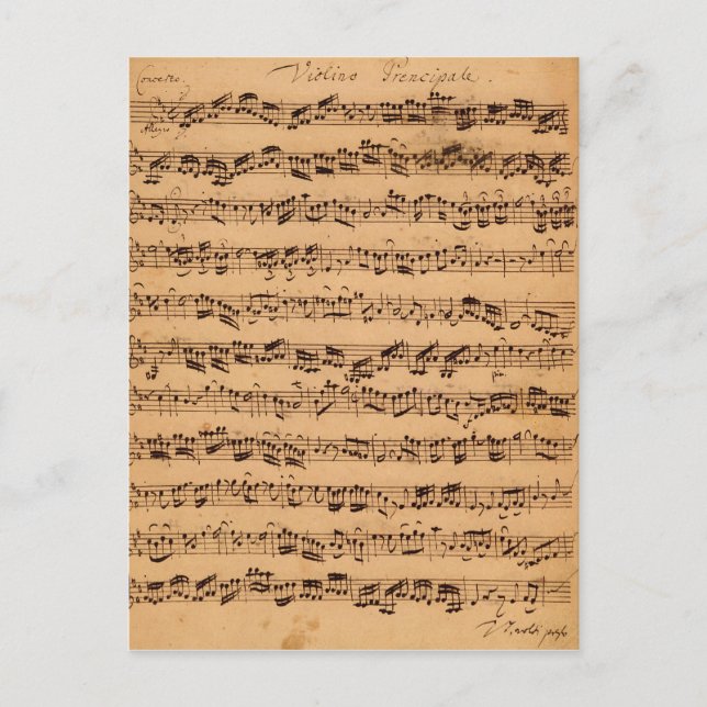 Postal Los conciertos de Brandenburger, No.5 D-Dur, 1721 (Anverso)