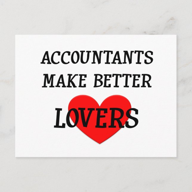 Postal Los contables hacen mejores amantes (Anverso)