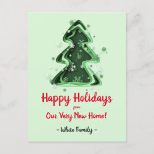 Postal Los copos de nieve del árbol de Navidad que hemos 