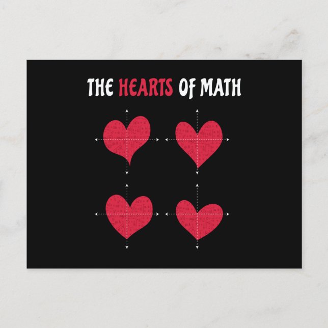 Postal Los Corazones De La Matemática El día de San Valen (Anverso)