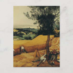 Postal Los cosechadores por Pieter Brueghel el Viejo