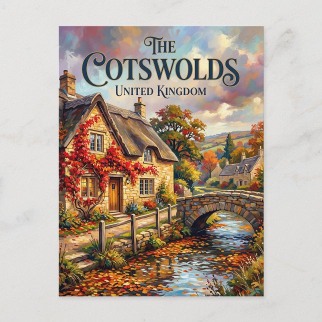 Postal Los Cotswolds Reino Unido (Anverso)