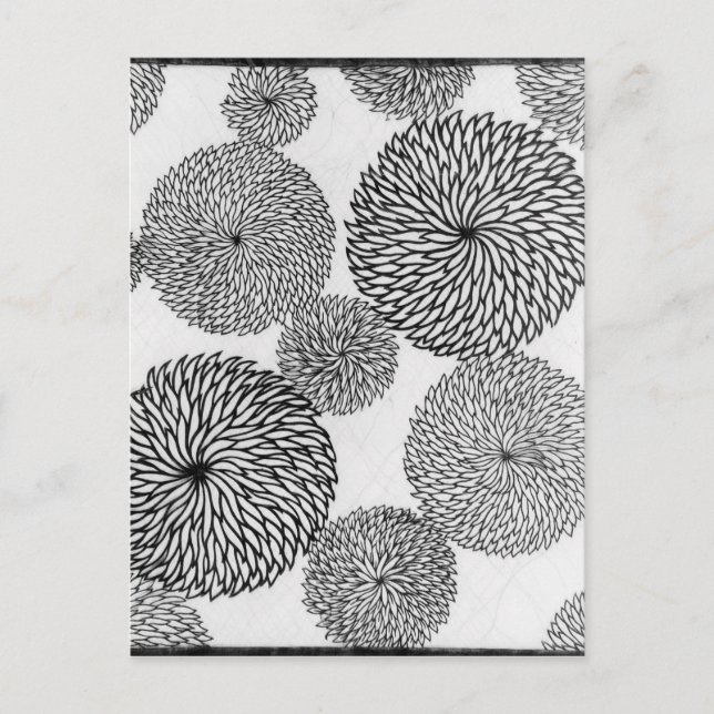 Postal Los crisantemas de la escuela japonesa (Anverso)