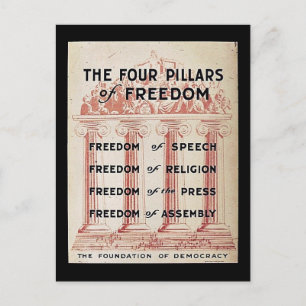 Postal Los Cuatro Pilares De La Libertad