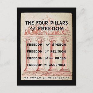 Postal Los Cuatro Pilares De La Libertad