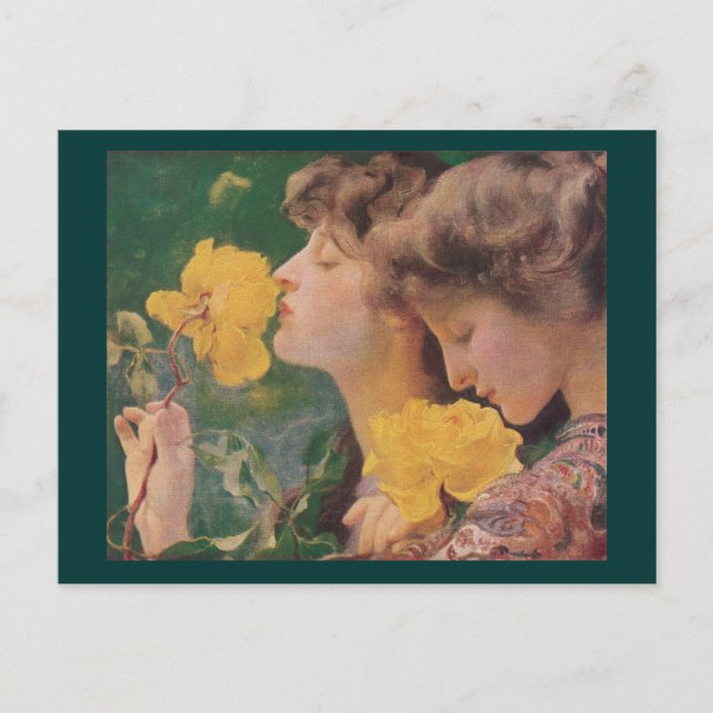 Postal Los cuatro Rosas por Frant Dvorak (Anverso)