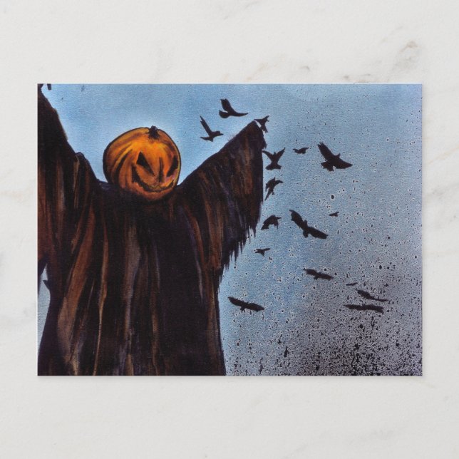 Postal Los cuervos se ríen (Anverso)