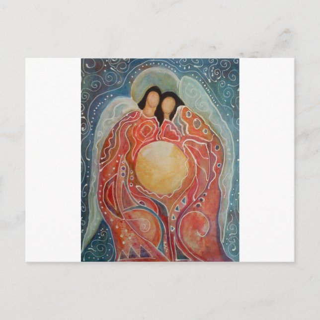 Postal Los cuidadores (Anverso)