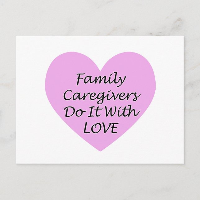 Postal Los Cuidadores Familiares Lo Hacen Con Amor (Anverso)